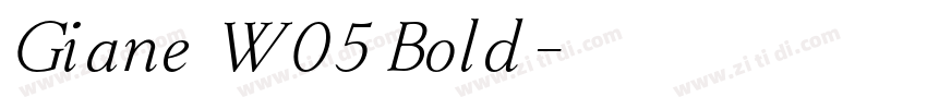 Giane W05 Bold字体转换